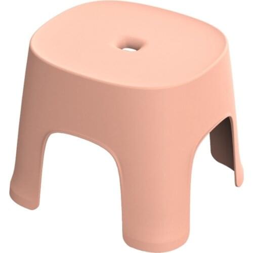 Small Bench Anti-Skid Coffee Table Plastic Simple Stool Adult Thickening ChildrenS Stool For Shoes Short Stool Pink