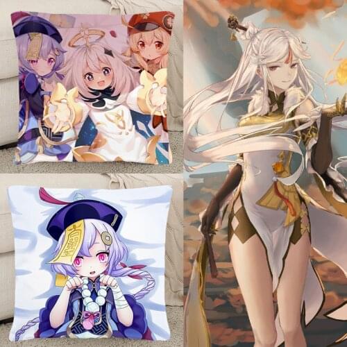 2021 brand new anime Genshin Impact game peripheral Paimon KEQING Lumine Klee plush cute pillow cushion