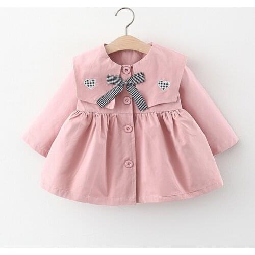 2021 Autumn Infant Baby Girls Coats Windbreaker Casual Toddler Jackets for Infant Trench Outerwear Baby Girls Clothes