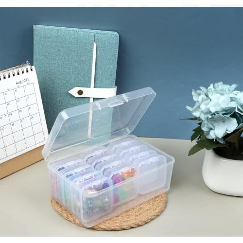 Plastic storage box Square Mini Clear Plastic Storage Containers Box with Lids for Small Items