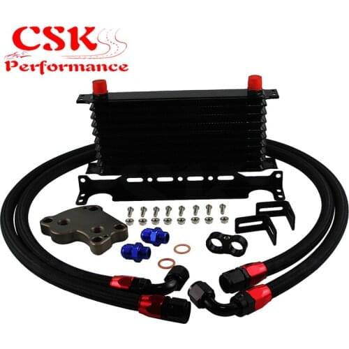 Fit For BMW Mini Cooper S R53 02-06 10Row Oil Cooler+Filter Adapter Kit