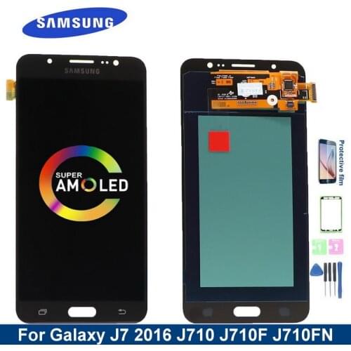 Super AMOLED Display For Samsung Galaxy J7 2016 J710 J710F J710H J710M J710Y SM-J710F LCD Display Touch Screen Digitizer Assembl