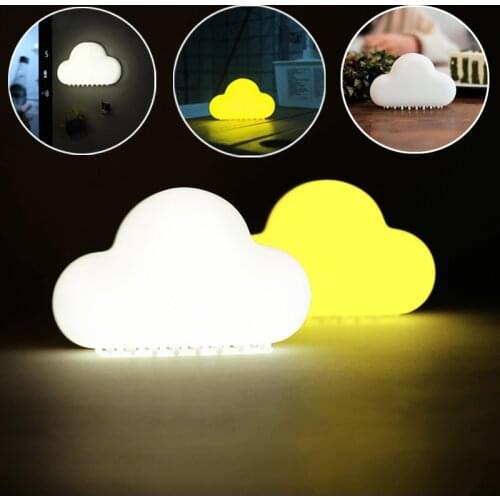 USB Rechargeable Sound Control Touch Sensor Cloud Shape LED Night Light For Child Bedroom Kids Baby Nursery Infant Toddlers