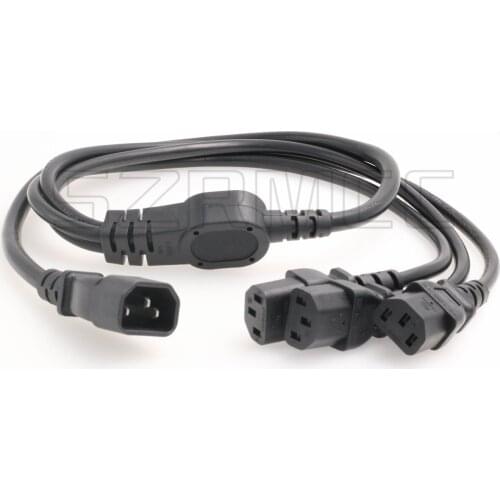UPS PDU Server Y Splitter Power Cord IEC320 C14 to 3 x C13 10A 250V Extension Cable 1m