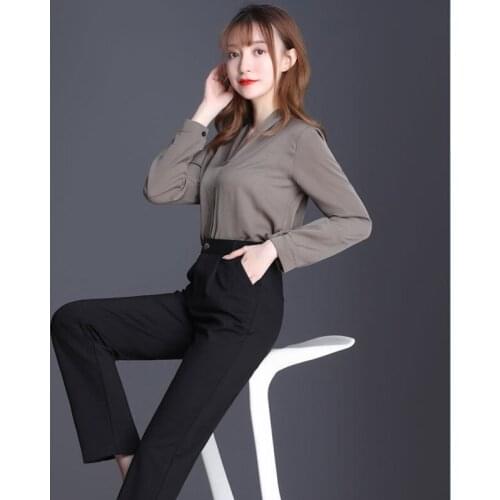 Women Plus Size 100Kg Casual Straight Pants Black High Waist Fashion Trousers Ol Office Lady Trousers Plus Size M-9Xl DD2367