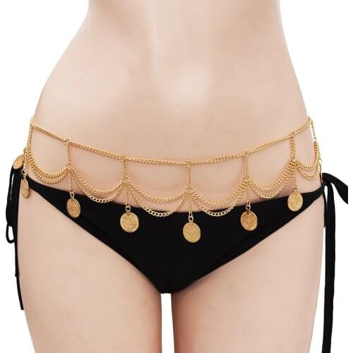 Retro Chain Belts for Women Waistbands Multilayer Long Tassel for Party Jewelry Dress Waist Sandy Beach Chain Belts Summer Gift