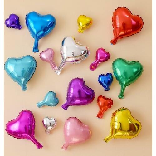 10pcs/lot 10inch Heart Foil Balloons Wedding Birthday Valentine day decor Party Backdrop Decor Air Inflatable Globos Child Gift