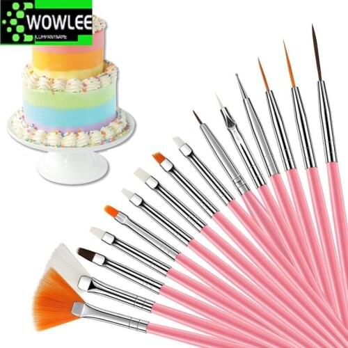 15Pcs/Set Fondant Cake Brush DIY Sugar Craft Baking Decorating Tools Pen for Painting Cookie Decoration