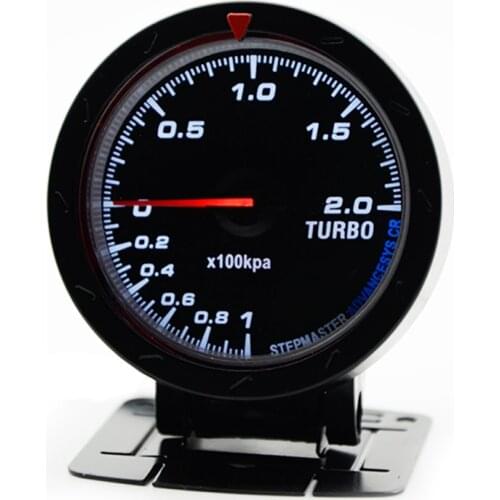 2.5" 60MM 12V Car Gauge Meter Boost Turbo Gauge -1-2BAR Black Face With Turbo Sensor Without Logo
