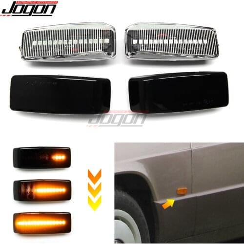 2pcs For Mercedes Benz C E S SL Class W201 W202 W124 W140 R129 Side Marker Fender Light LED Dynamic Turn Signal Sequential Lamp