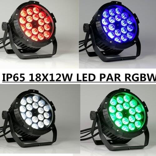 4PCS/ 18X12W waterproof led Par Light, IP65 RGBW LED PAR DMX LED wash light professional stage DJ equipment disco light