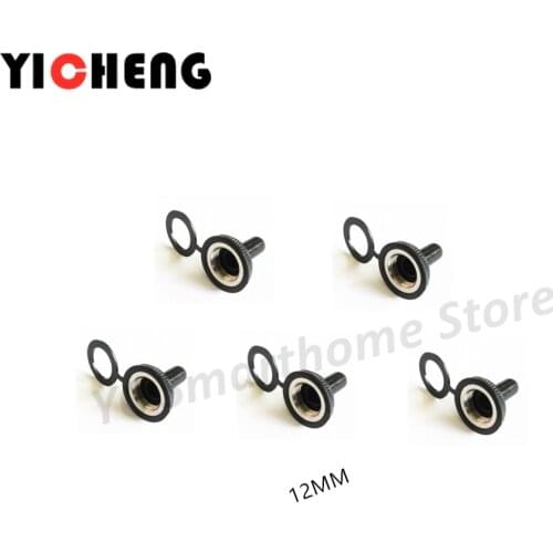 5 pieces / lot | Rocker switch, waterproof rubber cover, dust protection for boots, 6MM/12MM black tarpaulin