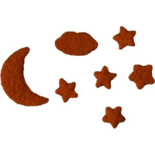 7Pcs/Set DIY Handmade Baby Wool Felt Stars Moon Cloud Home Party Decorations Newborn Photo Shooting Photography Props