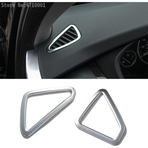 ABS Chrome Car Dashboard Side Air Conditioning Vent Outlet Cover Trim Frame For BMW X5 f15 2014 2015 2016 Accessories