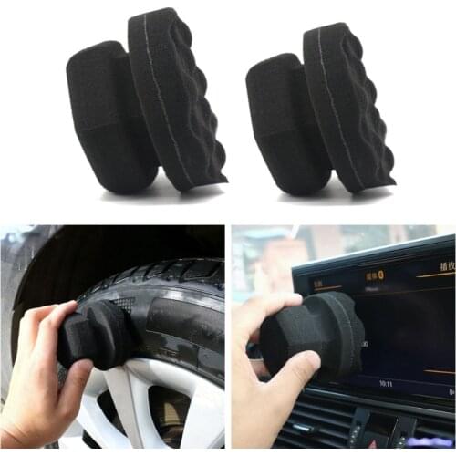 Car Wax Polishing Sponge Hexagonal Grip Applicator Hand Tire Wax Sponge High Density Sponge Car Cleaning Car Wash Tire C