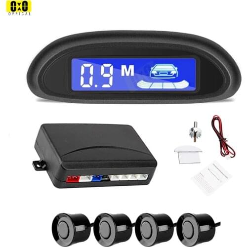 Car Auto Parktronic LED Parking Radar With 4 Parking Sensors Backup Car Parking Radar Monitor Detector System Backlight Display