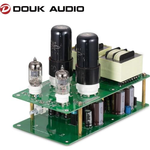 Douk Audio HiFi 6P6P Vacuum Tube Amplifier Stereo Single-Ended Class A Desktop Audio Amp Power Amplifier DIY