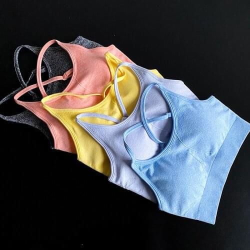 Dropship Breathable Sports Bra Gym Padded Sports Bra Yoga Top&Bra Athletic Gym Running Fitness Workout Sexy Top Women Bras