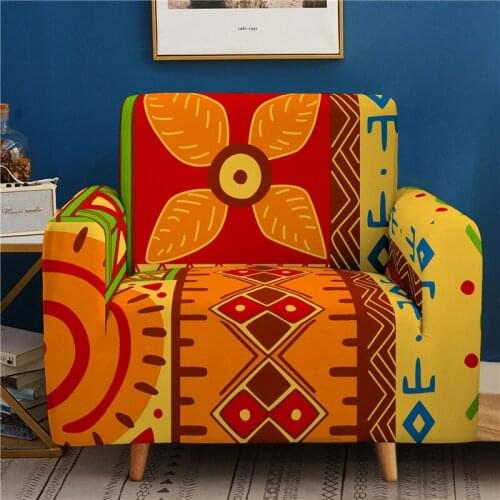 Elastic Sofa Cover African Style Living Room Sofa Cover Slip-resistant Section Elastic Couch Cover Sofa Towel 1/2/3/4 seat