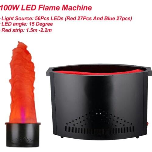 2.2meter Red Blue Fake Fire Flame Lighting 54 LED Fire Machine Stage Special Effect LED Lamp Silk DJ Disco Wedding Flame Machine
