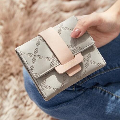 New Ladys Short Wallet 2019 Brand Fashion Wallet Women PU Leather Female Wallets Purse for Coins Carteira Feminina Bolsa