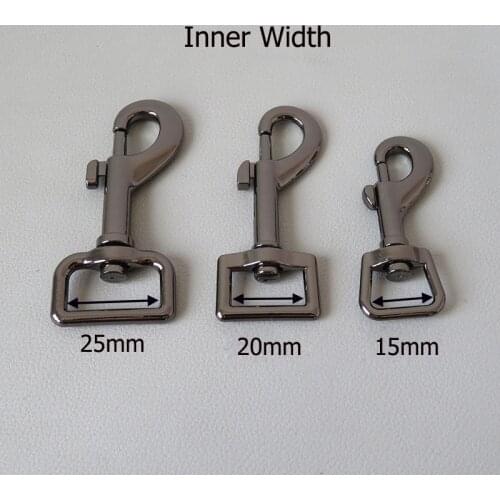 1Pcs Inner 15mm 20mm 25mm Webbing Straps Metal Carabiners Clasps Buckle Clip Hook For Dog Rope Pet Leash Leads Harness Accessory