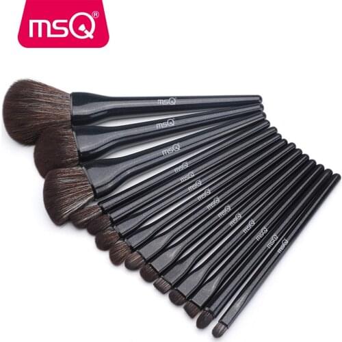 MSQ 14PCS Black Makeup Brushes Set Professional Beauty Make up brush Synthetic hair Foundation Powder Blushes Eyeshadow Brushes