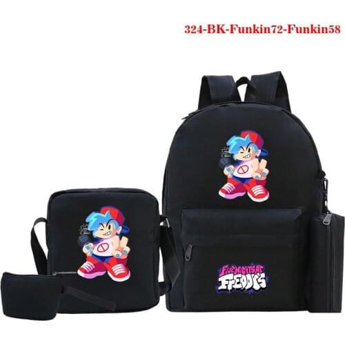 2021 New Game Funkin Backpack Women Men Bookbag Teenagers School Bag Fashion Travel Friday Night Funkin Print Backpack Girls Bag