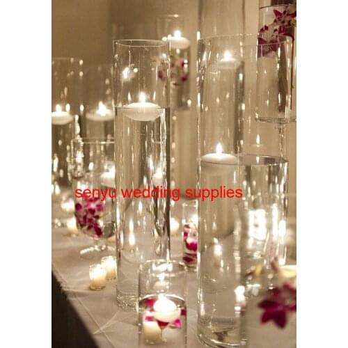 New popular crysyal vases candle holder wedding centerpieces,clear vase for flower arrangement,round clear acrylic vases senyu80
