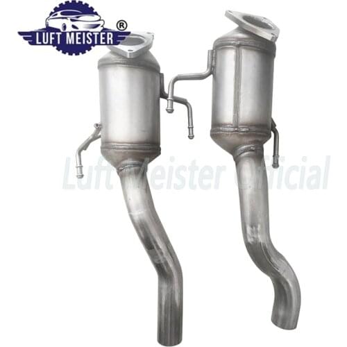 Pair Rear Catalytic Converters for Porsche Cayenne 4.8L V8 2008-2010 Without turbocharger Exhaust Pipes 955113023EX 955113024DX