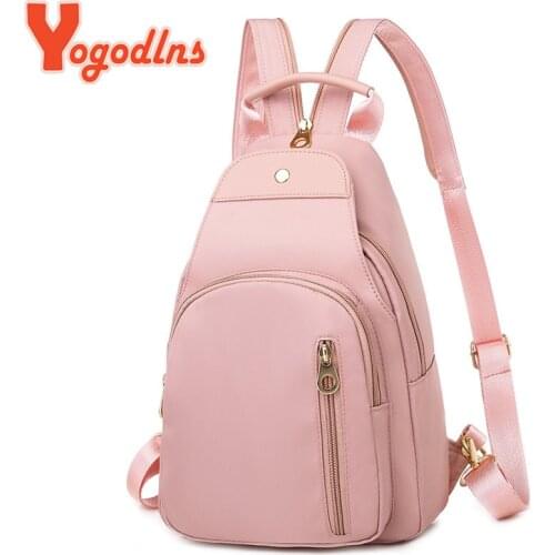 Yogodlns Casual Oxford Backpack Women Large Capacity School Bag Multifunction Crossbody Bag Travel Sports Chest Bag Rucksack