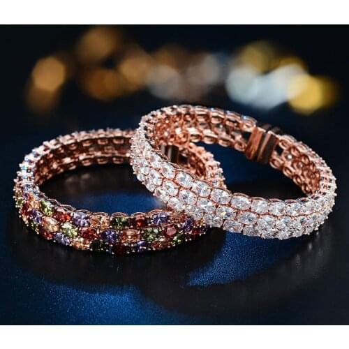 Top Quality Charm Bracelets Bijoux Fine Jewelry CZ Austrian Crystal Bracelet For Women Pulseras Mujer