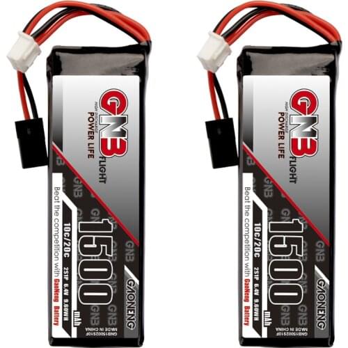 GaoNeng GNB 1500mAh 2S 6.4V 10C LiFePO4 LiFe Battery RX Receiver Transmitter Battery With Futaba Connectors