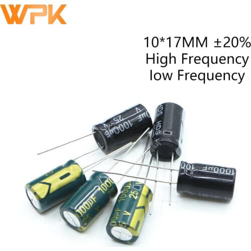 10Pcs 10*17 High Frequency Low ESR Aluminum Electrolytic Capacitor Set 10V 16V 25V 450V 10UF 15UF 220UF 470UF 680UF Assorted Kit