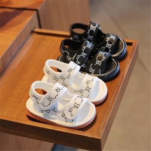 2021 Fashion printing baby sandals Boys and girls summer soft-soled non-slip toddler shoes 0-2 years old infants sandals 15-19