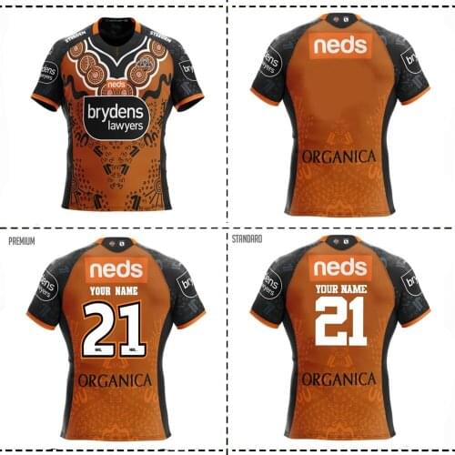 2021 WESTS TIGERS INDIGENOUS JERSEY 2021/2022 Wests Tigers Rugby TRAINING SHORTS JERSEY size S--5XL