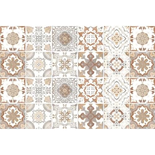 24pcs Style Backsplash Tile Stickers Peel Stick Floor Stair Decals Waterproof Removable Wall Murals for Bathroom