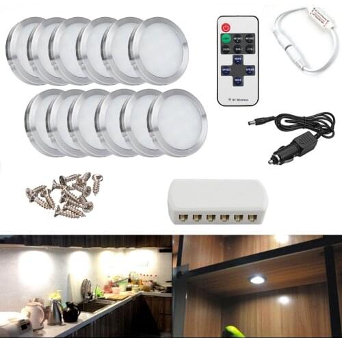 WAKYME 6pcs 12V 2.5W Interior LED Spot Lights Reading Light for Camper Van Caravan Motorhome Car Cabinet Lighting Spotlight