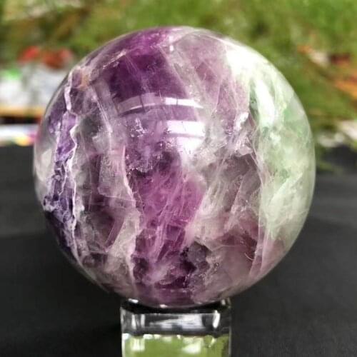 55-70mm Fluorite Crystal Sphere Reiki Healing Natural Stone And Minerals Quartz Ball Home Decoration