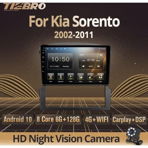 Tiebro 2DIN Android10 Car Radio For Kia Sorento BL 2002-2011 GPS Navigation Auto Radio DSP Car Receiver Bluetooth Player Carplay