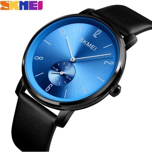 SKMEI Fashion Women Quartz Watch Casual Ladies Men Watch 30M Waterproof Luxury Leather Strap Wristwatch Relogio Feminino 1398