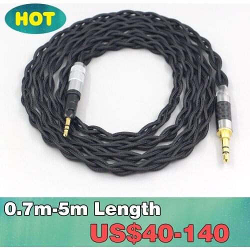 Pure 99% Silver Inside Headphone Nylon Cable For Audio Technica ATH-M50x ATH-M40x ATH-M70x ATH-M60x Earphone Headset LN007461