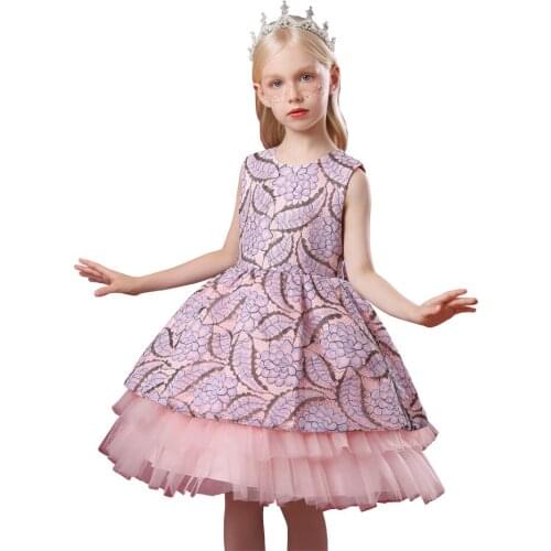 2021 Children Layered Cake Tutu Princess Birthday Party Prom Evening Summer Dress Ball Gown Vestidos Baby Girls Clothes 10 Years