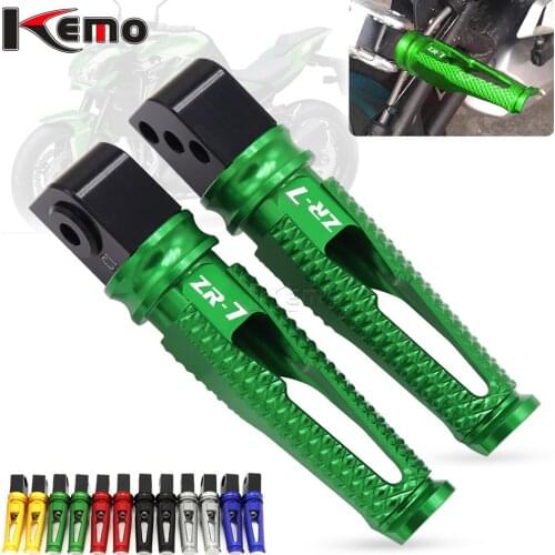 For kawasaki ZR-7 ZR-7S ZR7 ZR7S Motorcycle Accessories Foot Pegs Pedals CNC AluminumRear Passenger Footpegs