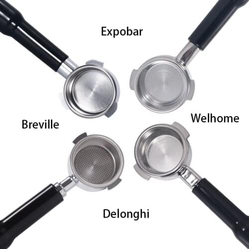Expobar/Gemilai/Nuova/Welhome /Breville /Delonghi Coffee Portafilter Bottomless Filter 51mm/54mm/58mm with Basket