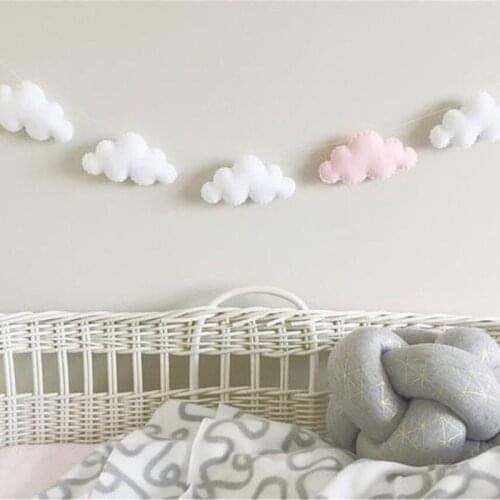 Hot Sale INS Nordic Coloful Cloud Decor Baby Room Decoration Wall Hanging Bedding Bumpers Kids Party Kids Girls Room Decor