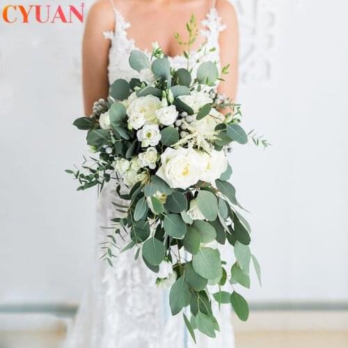 Artificial Flowers Garland Rustic Wedding Decoration DIY Plants Leaves Bridal Bouquet Ribbon Wedding Backdrop Table Decorations