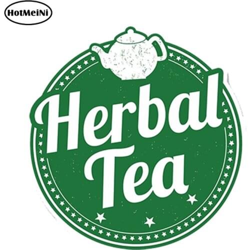 HotMeiNi Car Styling Car Sticker Herbal Tea Vinyl Sticker Laptop Travel Luggage Waterproof Accessories 13cm x 13cm
