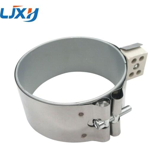 LJXH Band Heater 220V 550W/700W/900W/1000W/1150W Inner Diameter 130mm Mica Ceramic Element Stainless Steel Height 50mm/60mm/80mm