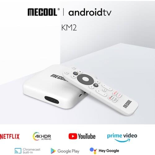 Mecool KM2 TV Box Android 10 Amlogic S905X2-B Quad Core 2 GB DDR4/8 GB eMMC Smart TV Box Google Certified Set Top Box